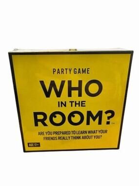 Who in The Room? Party Game Brand New Factory Sealed 4+ Players Age 17+